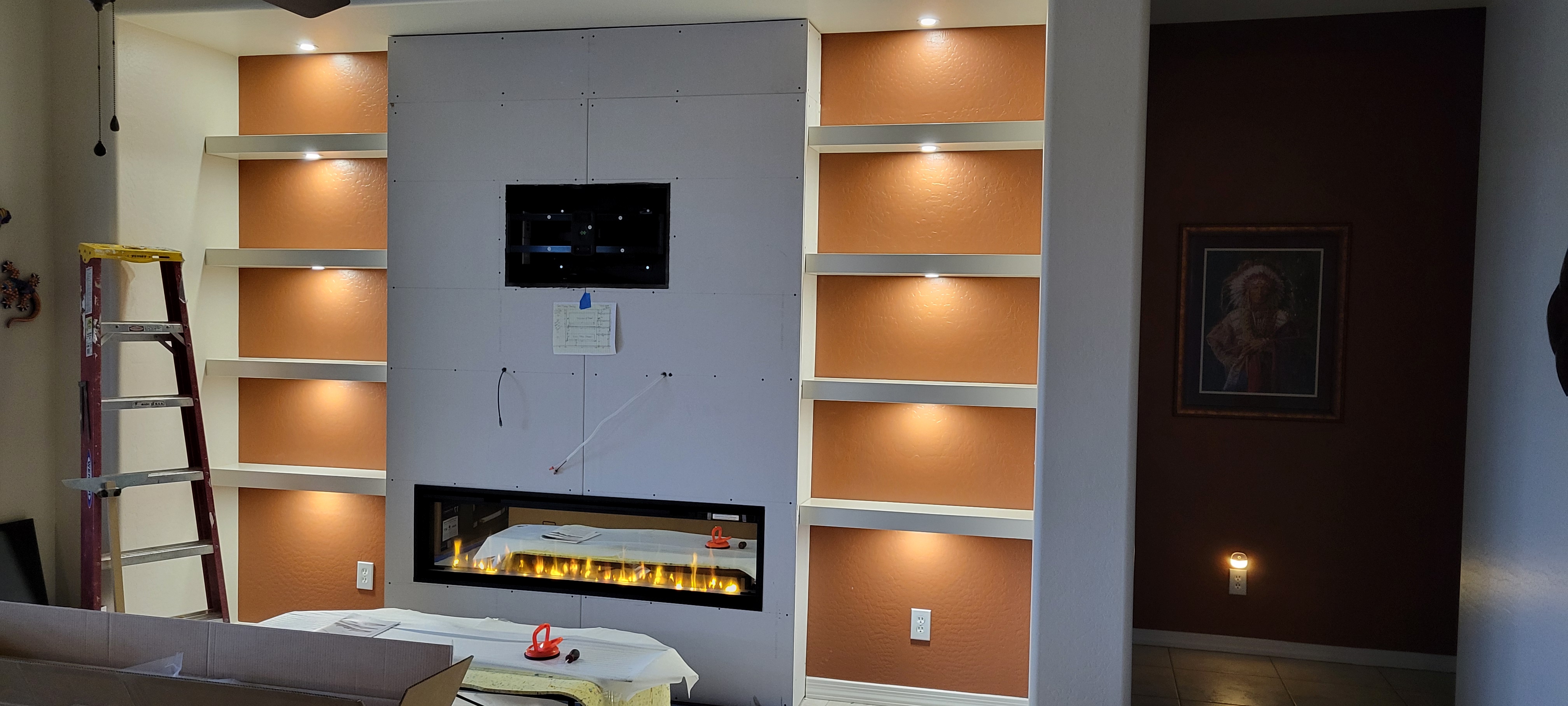 Fireplace in progress