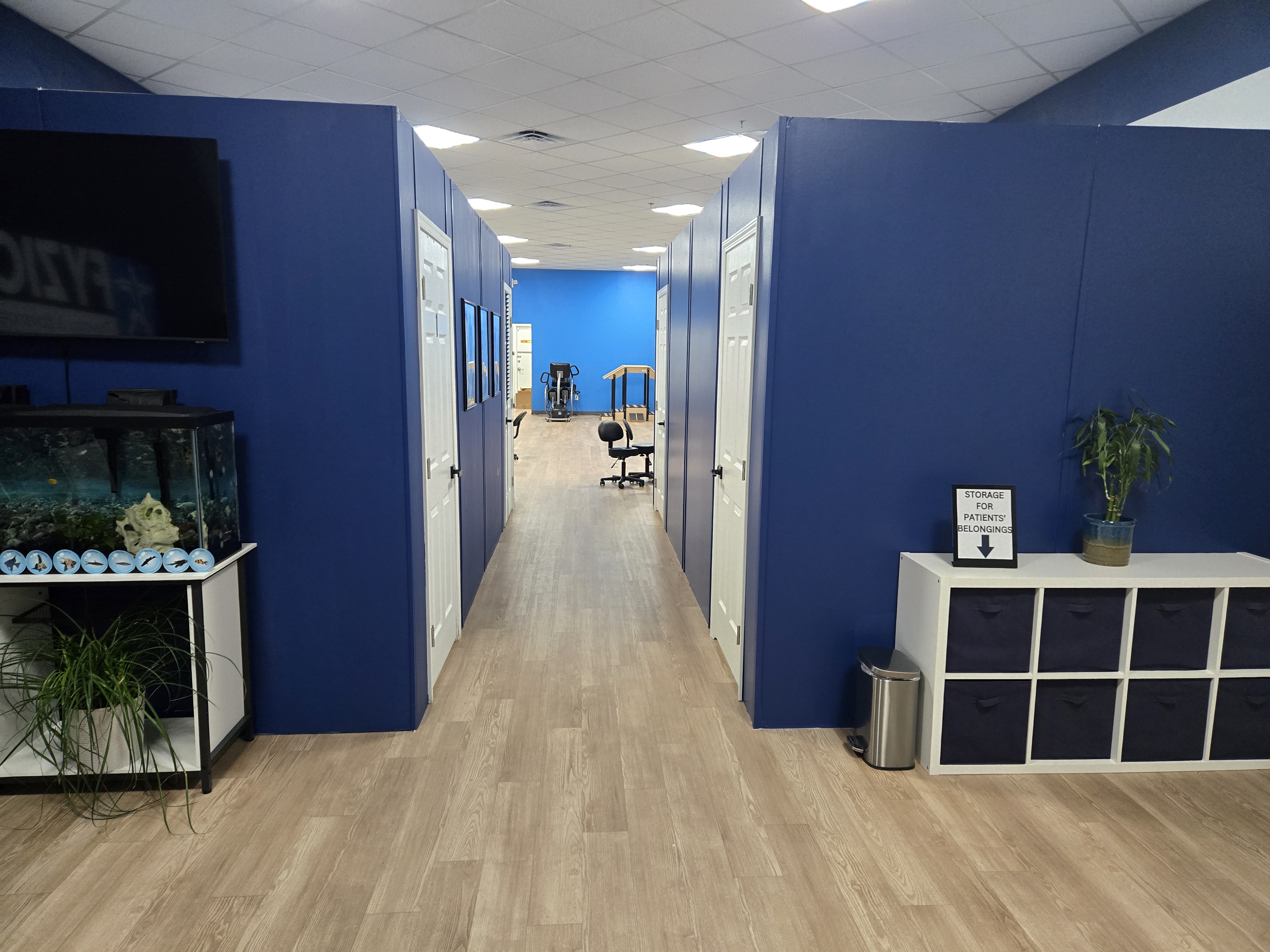 Physiotherapy consultation corridor finished